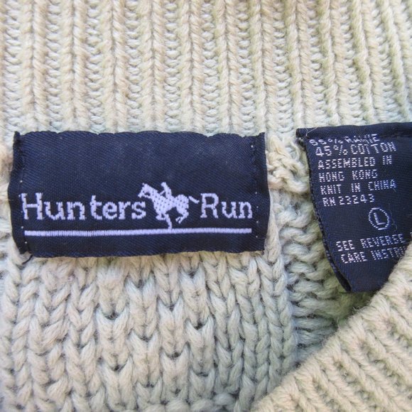 HUNTERS RUN Mint Green Fancy Knit Cardigan Short Large - Picture 3 of 5